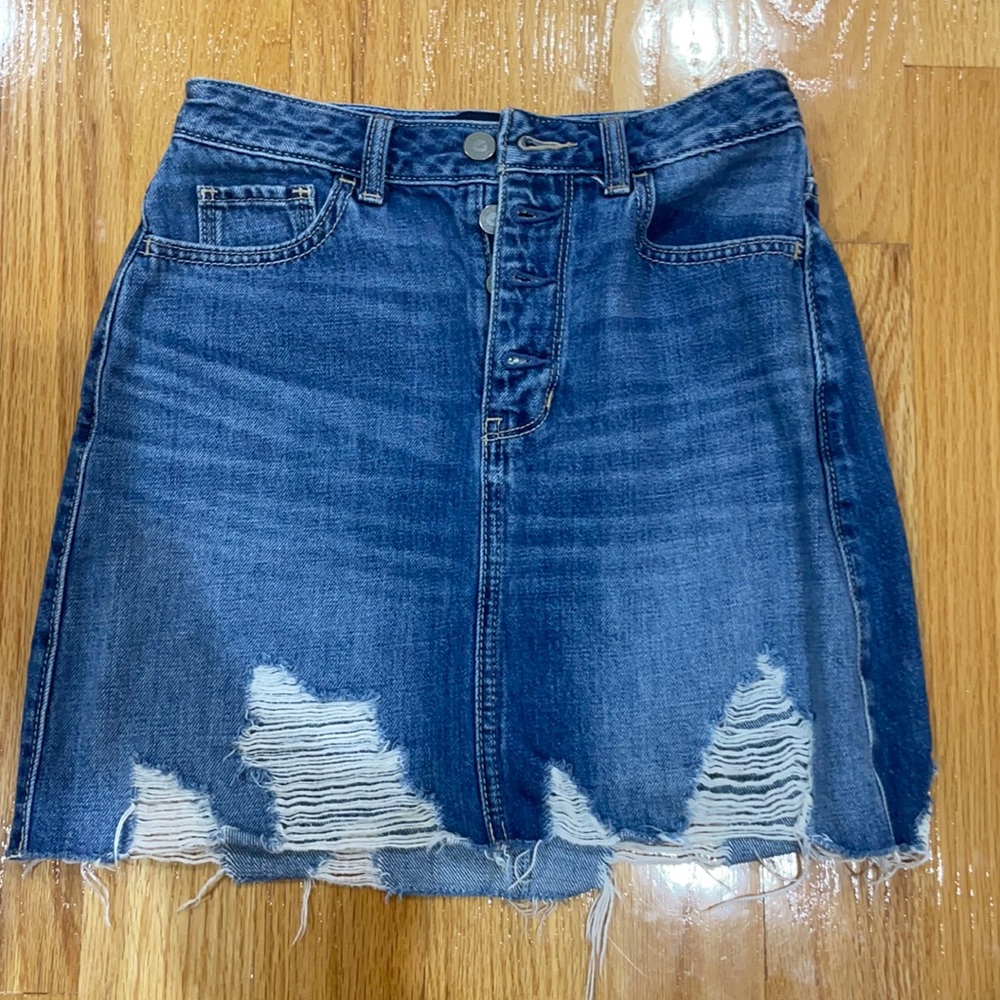 Ultra-high rise Jean skirt from Hollister, sm